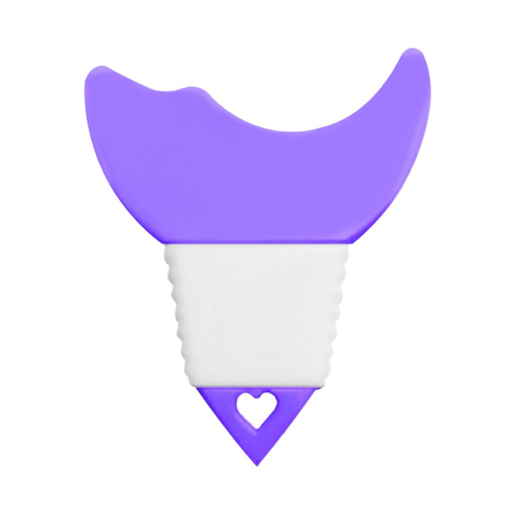 

Multi-functional Eye Make-up Tool Soft Silicone Half-moon Masking Brush Eyeshadow Tool Eyelash Z4P8 purple-1pcs