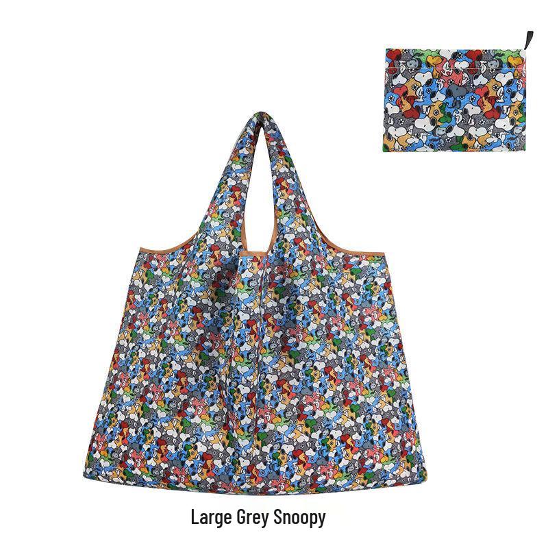 Snoopy Foldable Eco-friendly Large Waterproof Shopping Bag with Shoulder Strap
