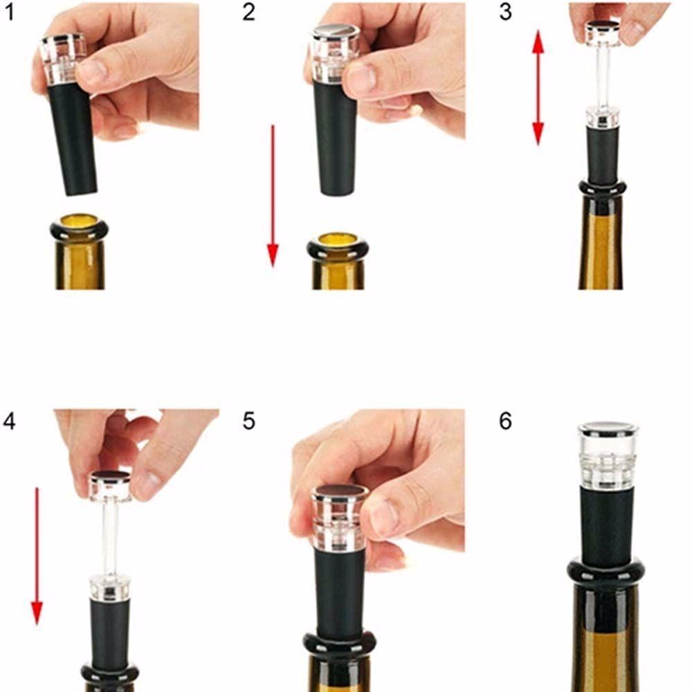 Utility Wine Set Red Wine Vacuum Air Pump Sealer Plug Compact ABS Silicone Red Wine Vacuum Stopper Fresh Wine Stopper