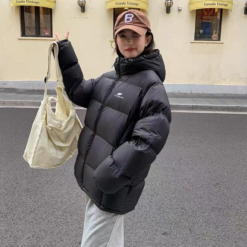 Pink Down Cotton Clothes Women's Short Models New Winter Thickened Small Fashion Bread Clothes Loose and Thin