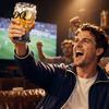 Bierglas für den Spieltag Fußball Pokalglas 400ml Fassungsvermögen Hoher Becher Klar Fußballbecher Lager Craft Beer Sportfan Geschenk Langlebig