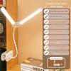 Flexible LED Clamp Double Head Desk Lamp 3 Colors Reading Lamp with Clip  Bedroom