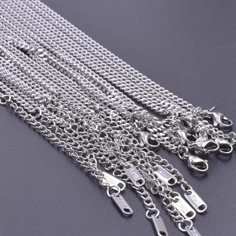 1/10pcs/Lot Silver Color Snake/Beads Chain Necklace Stainless Steel Chains For Women Men Accessories DIY Jewelry Making Choker