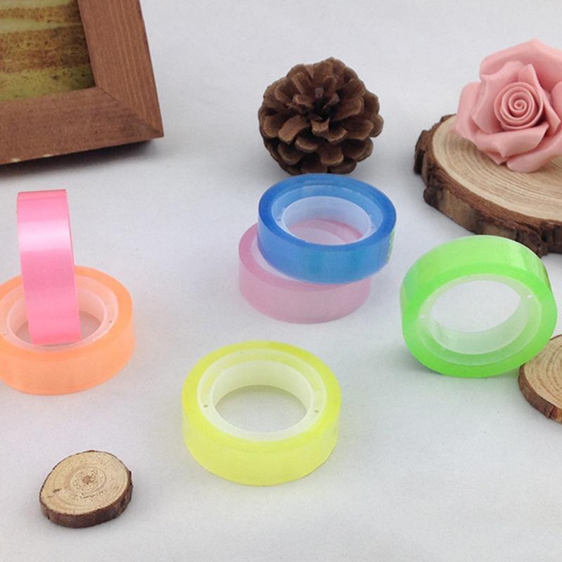 6 Rolls/Set Decorative Tape Sticky Paper Rainbow Washi Masking Tape Stationery