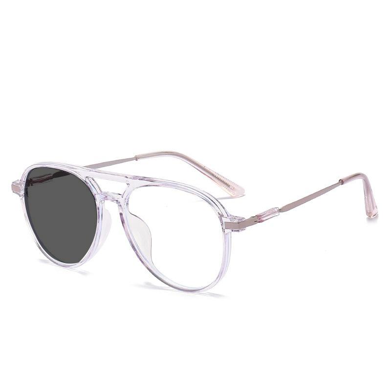 

Anti Blue Light Toad Frame Photochromic Myopia Glasses Fashion Trend Near Sight Eyeglasses Lady and Gentleman 0 To -4.0 0