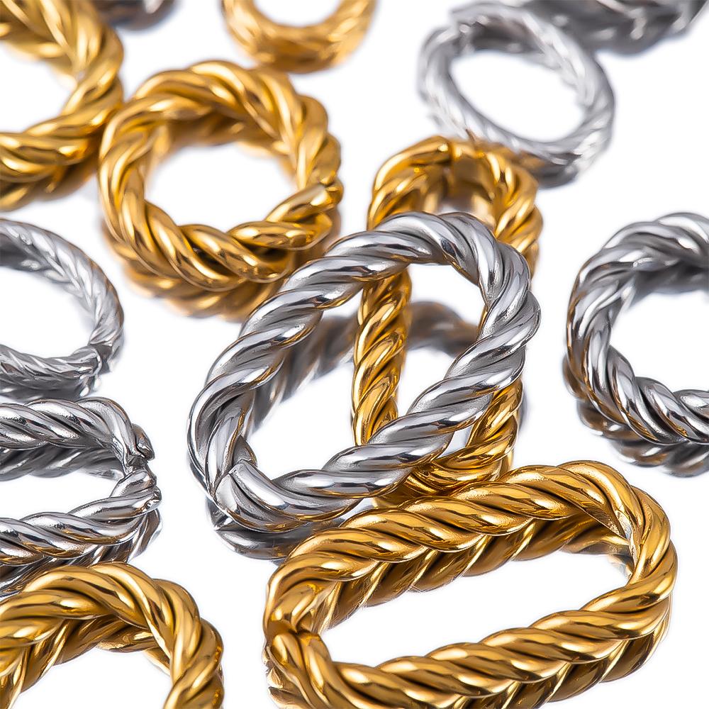 10pcs 20pcs Stainless Steel Oval Charms Geometric Connectors Jewelry Making Necklace Bracelets Twist Open Connection Jump Rings