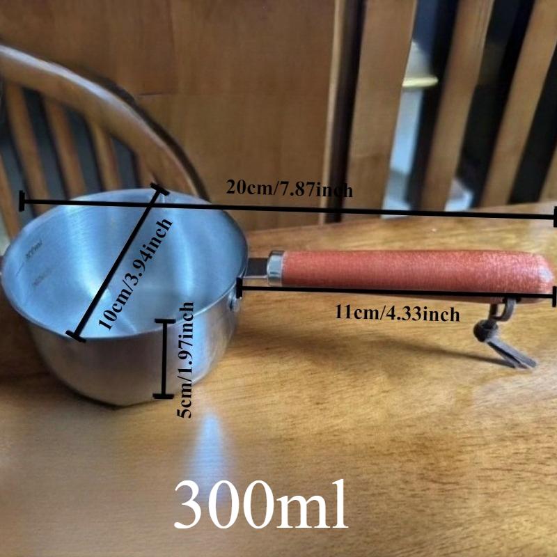 

1 шт. 150 мл/300 мл кухонные и бытовые ложки для масла, горшки для горячего масла, мини-кастрюли с длинными ручками для подогрева кофе и молока