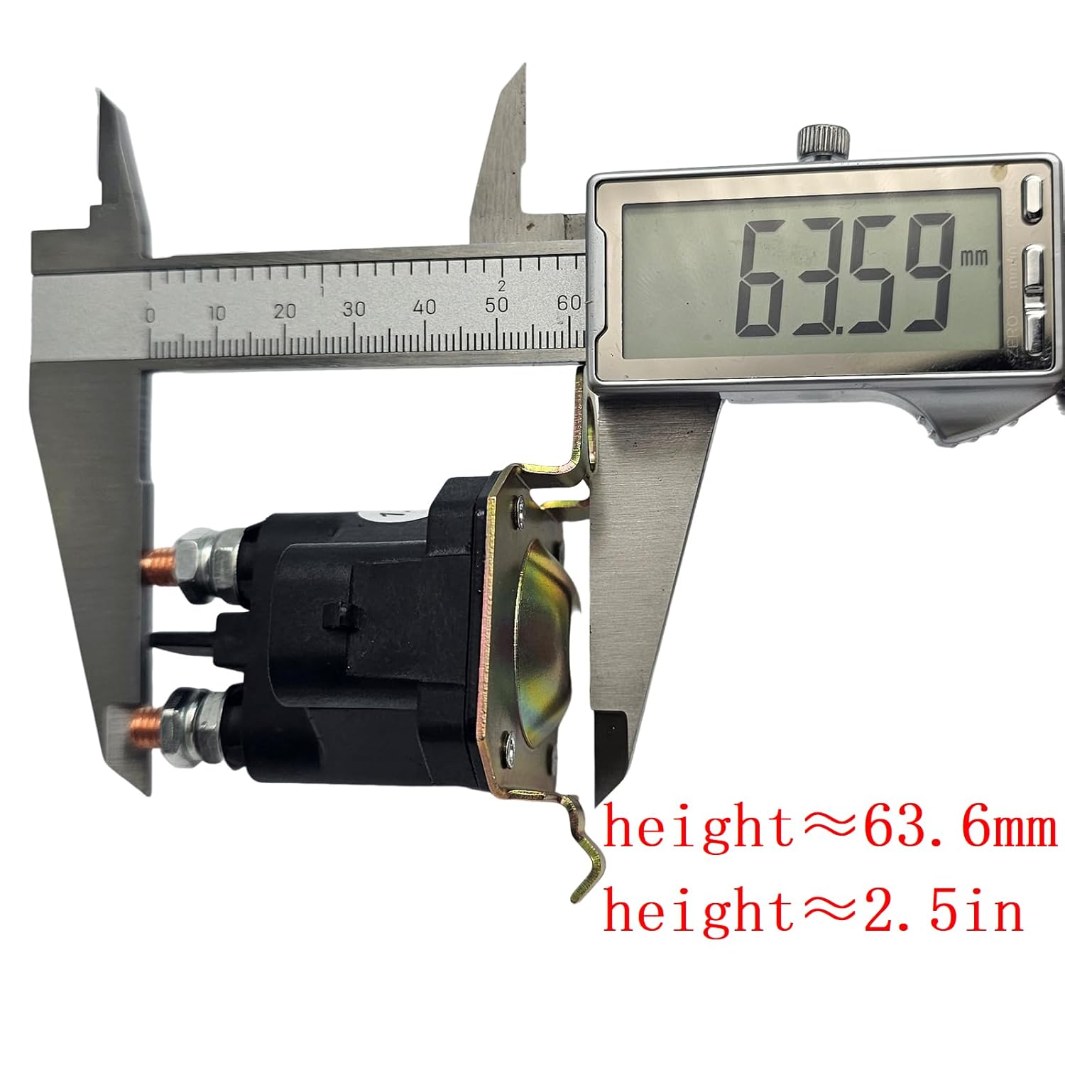 

12V Starter Solenoid Relay 2 Terminals 7CM-1241-212-51 for Trombetta Lawn Mower,05167200 for Gravely ZT X, ZT XL
