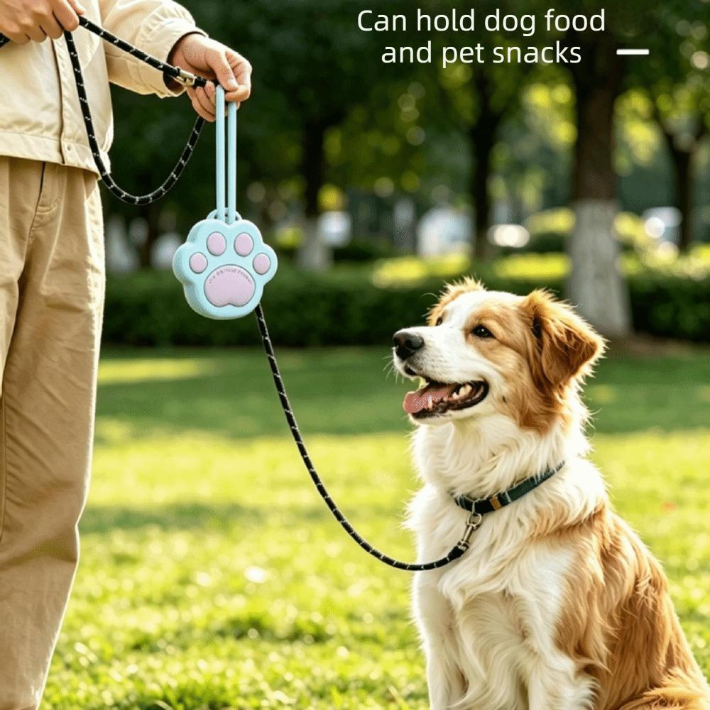 Cat Paw Shape Dog Treat Bag Silicone Puppy Pet Training Bag Portable Pet Snack Pouch Food Storage