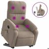 VidaXL Reclining Massage Armchair Taupe Microfiber Fabric 3204936