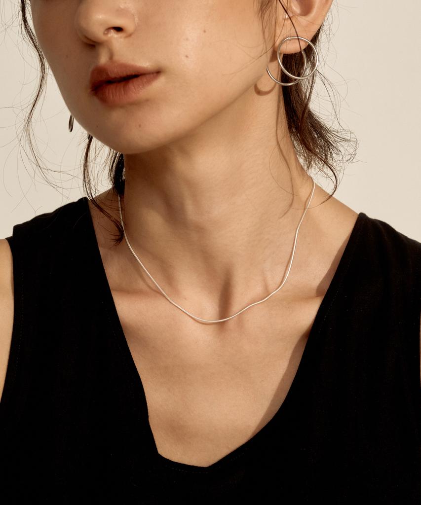 Novice Tokyo Simple Narrow Necklace [Silver 925] (2 Sizes) / Silver
