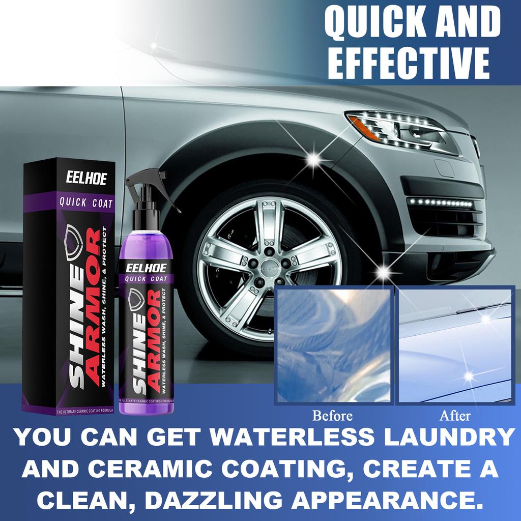 EELHOE Nano Ceramic Coating Spray - Purple Wax Sealant, Micro Crystal Car Polish, Quick Protection Wax, 300ml