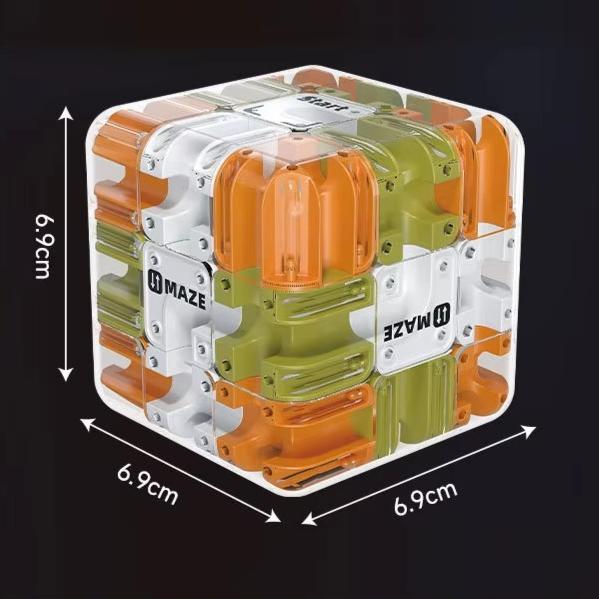 3D Magic Cube Rotating Ball Maze Track Balanced Toy Kids Educational Fidget Labyrinth Beads Puzzle Game Antistress 3X3 Mini Cube