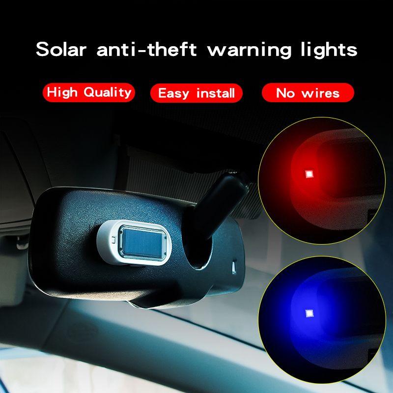 Cheap Car Security Light Solar Powered Alarm Wireless Warning Anti