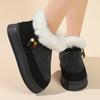 Across Platform Snow Boots for Women, Winter 2025 Plus-size Plus Suede Wool Cotton Shoes for Women Are Versatile