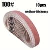 Sada 10 brusných pásů 20,4" x 0,78", zrnitost 60/100/240/320/800, malá mini pásová bruska pro opracování dřeva, leštění kovů