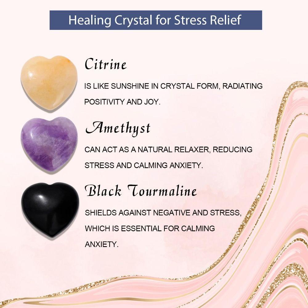 8 in 1 Replaceable Heart Shaped Necklace Natural Stones Gemstone Necklace Spiritual Gifts