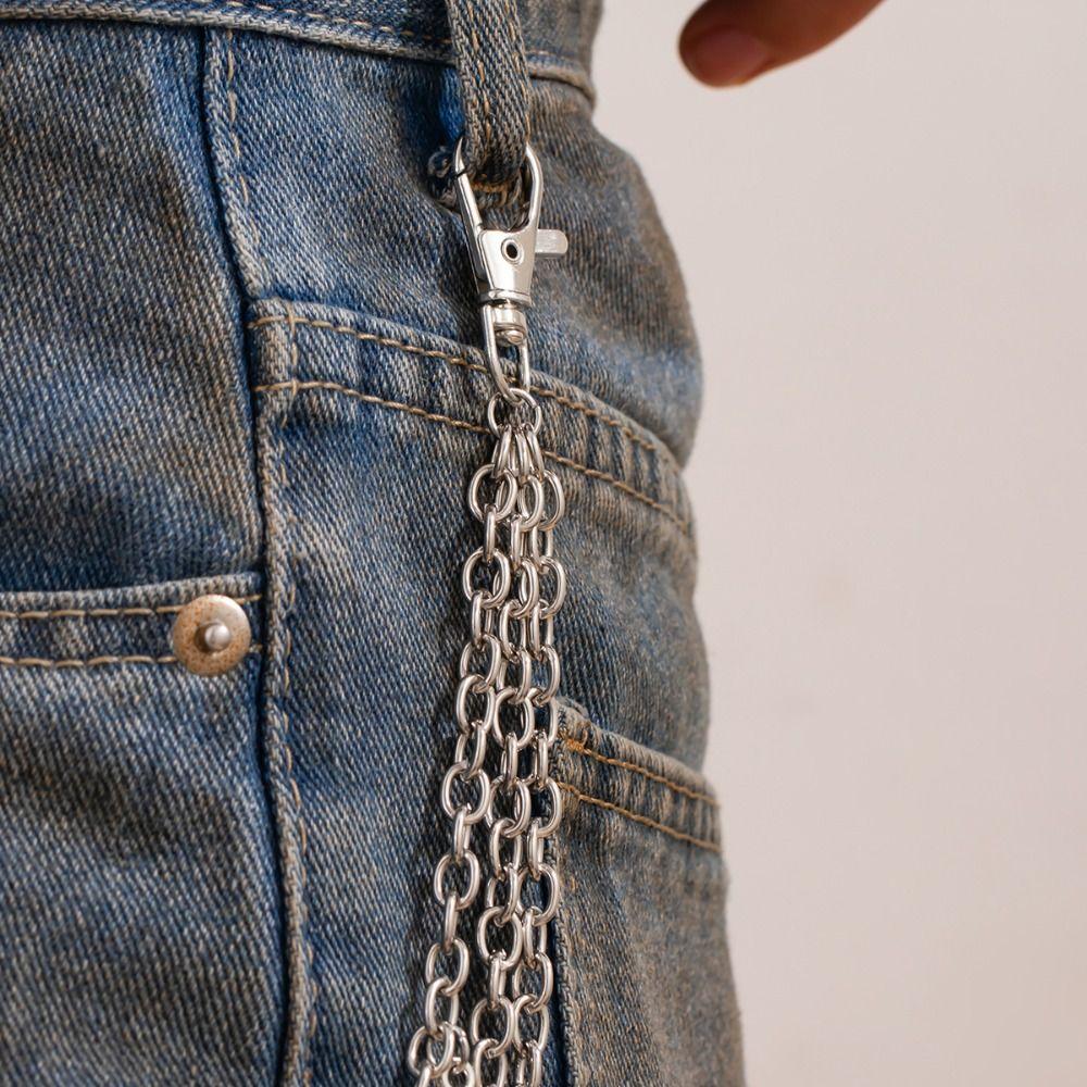 Tassel Punk Belt Chain Zinc Zinc Zinc Alloy Tassel Jeans Chain Retro Cross Waist Chain  Female