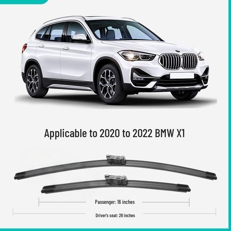 Бескаркасные бесшумные дворники для BMW X1 2021-2022, Передние и задние 2016-2024 BMW X1 (Front Pair)