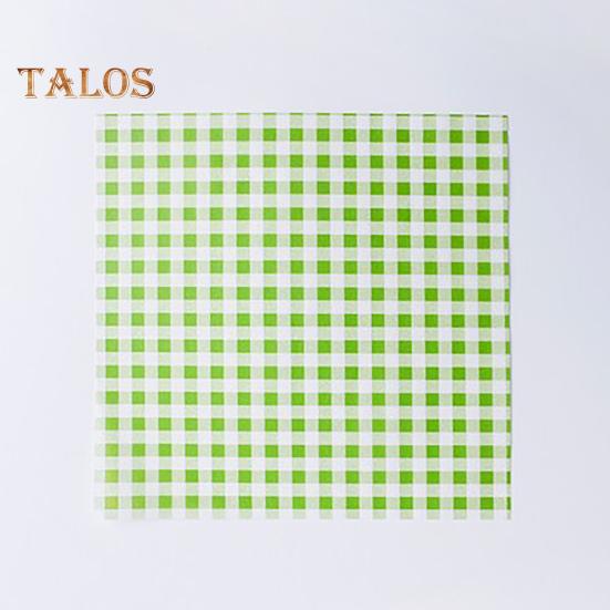 100Pcs Fried Food Papers Non-Stick Multipurpose Plaid Pattern Convenient Absorbent Papers Burgers Fried Food Basket Liners