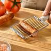 Silicone Handle Stainless Steel Slicer for Cheese, Meat, Potato, Radish, and Sausage