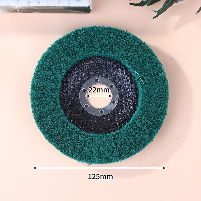 100/115/125mm Grinding Wheel For Angle Grinder Nylon Fiber Flap Polishing Wheel Disc 5 Inch Non-Woven Grinding Wheel Metal Wood