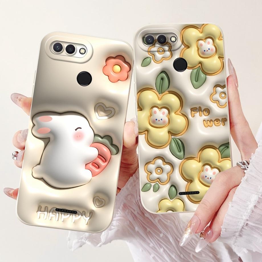 For Xiaomi Redmi 6 6A Case Soft Matte Silicone Capa Goothic Style Cartoon Panda Flower Back Cover For Redmi6 Redmi6a Coque Funda