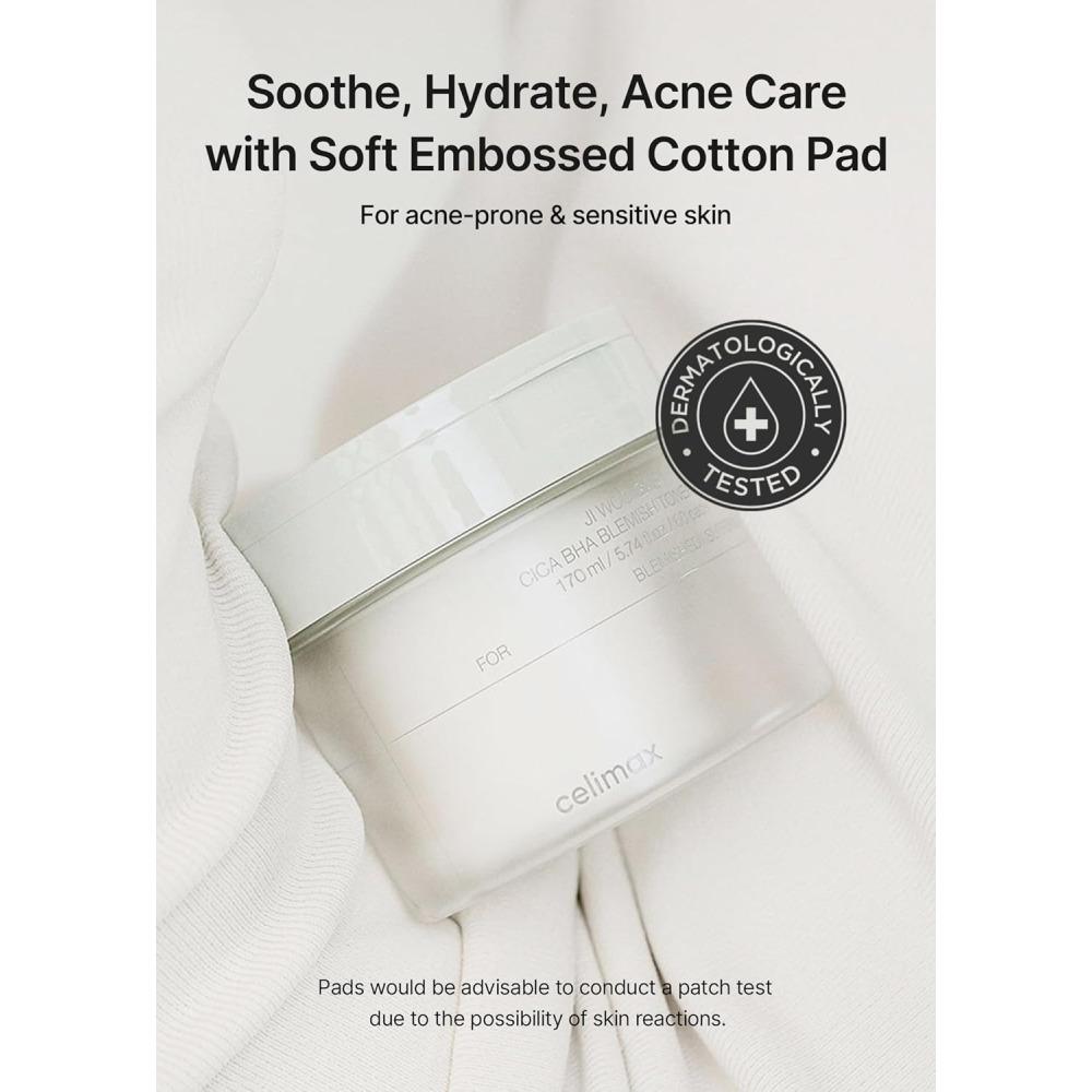 CELIMAX Ji Woo Gae Cica BHA Blemish Toner Pad (60 Sheets)