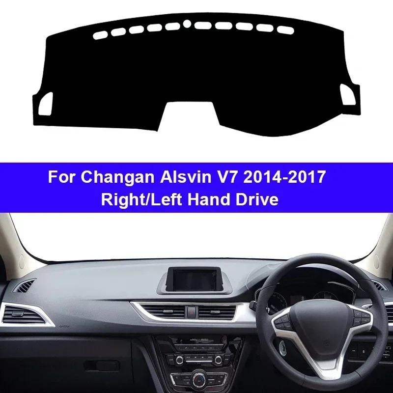Car Auto Inner Dashboard Cover For Changan Alsvin V7 2014 - 2017 LHD RHD Dashmat Carpet Cape Sun Shade Pad Rug Anti-UV 2016 2015