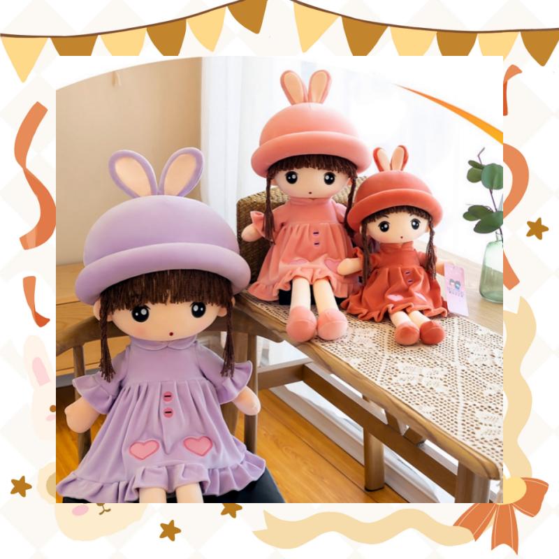 New Cute Kawaii Girl Plush Toy Exquisite Plush Home Decoration Filling Pp Cotton Doll Girl Birthday or Christmas Gift
