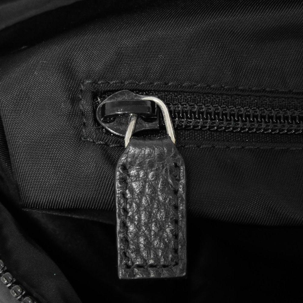 Used 9539 GG Nylon Tote 510332 K28AN 1000 7924 Calfskin 2-Way Shoulder Bag with Embossed Logo Black Men's from Japan