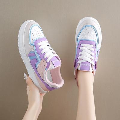 Frühlings- und Herbstmode Neue Runde Zehenpartie Dicke Sohle Lässige Bequeme Atmungsaktive Sportschuhe mit Zufälligen Buchstaben Auf Dem Obermaterial