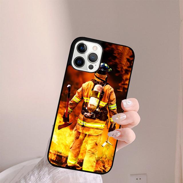 Firefighter Heroes Fireman Phone Case For iPhone 17 Air 13 12 14 15 16 Cover For Apple Pro Max Plus Coque