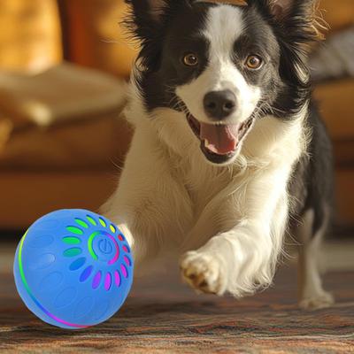 Interactive Dog Ball Toy Moving Ball, USB Rechargeable with Colorful Light Pet Automatic Rolling