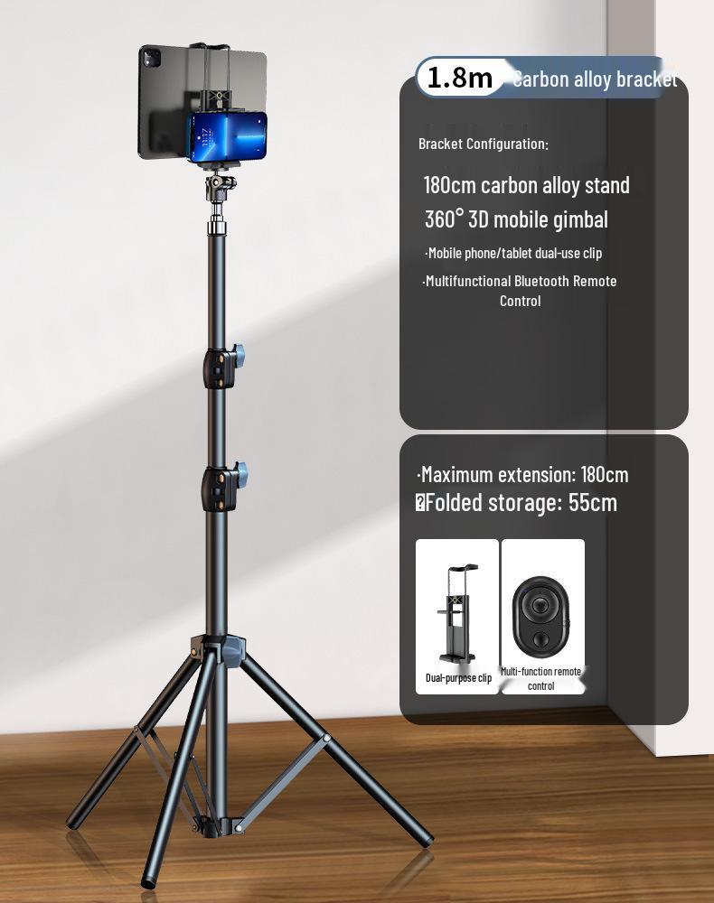 Dual-Phone Multifunctional Selfie Stick & Tripod for Live Streaming