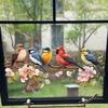 PVC Cute Adorable Bird Static Cling Window Sticker Removable Self-Adhesive for Kitchen Living Room Glass Home Decor Art
