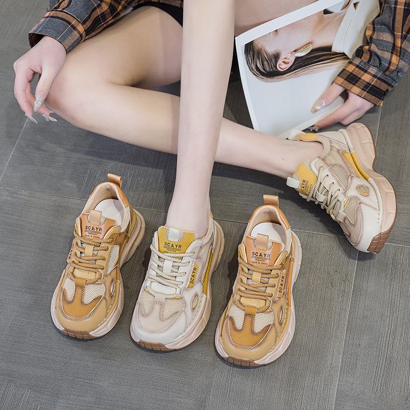 Lente en zomer nieuwe schoenen dames platform casual schoenen ademende mesh sneakers hardloopschoenen
