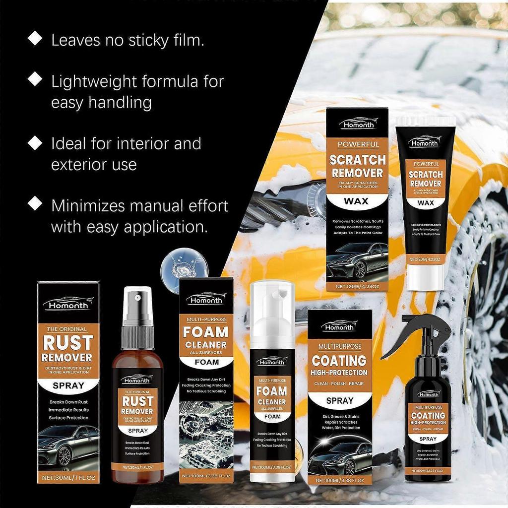 Homonth Car Scratch Remover Paste Is A Multi-Functional Car Cleaning, Rust Removal, Scratch Repair And Universal Care Product