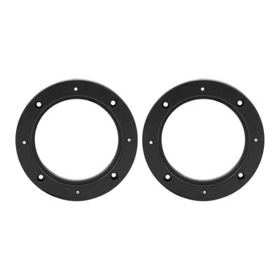 2pcs 4in Car Audio Loud Speaker Ring Pad Black Automobile Modification Replacement Universal