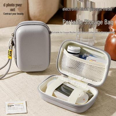 Bolsa de Almacenamiento Portátil para Glucómetros para Roche, Sannuo, Yuyue y Ou