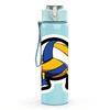 1PC Cartoon Volleyball Character Print 750ml Color Plastic Sports Water Bottle Leakproof Flip Straw Lid Suitable for Sports Office Home Use
