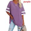 Women's Striped T-Shirt V-Neck T-Shirt Half Sleeve Comfort Top
