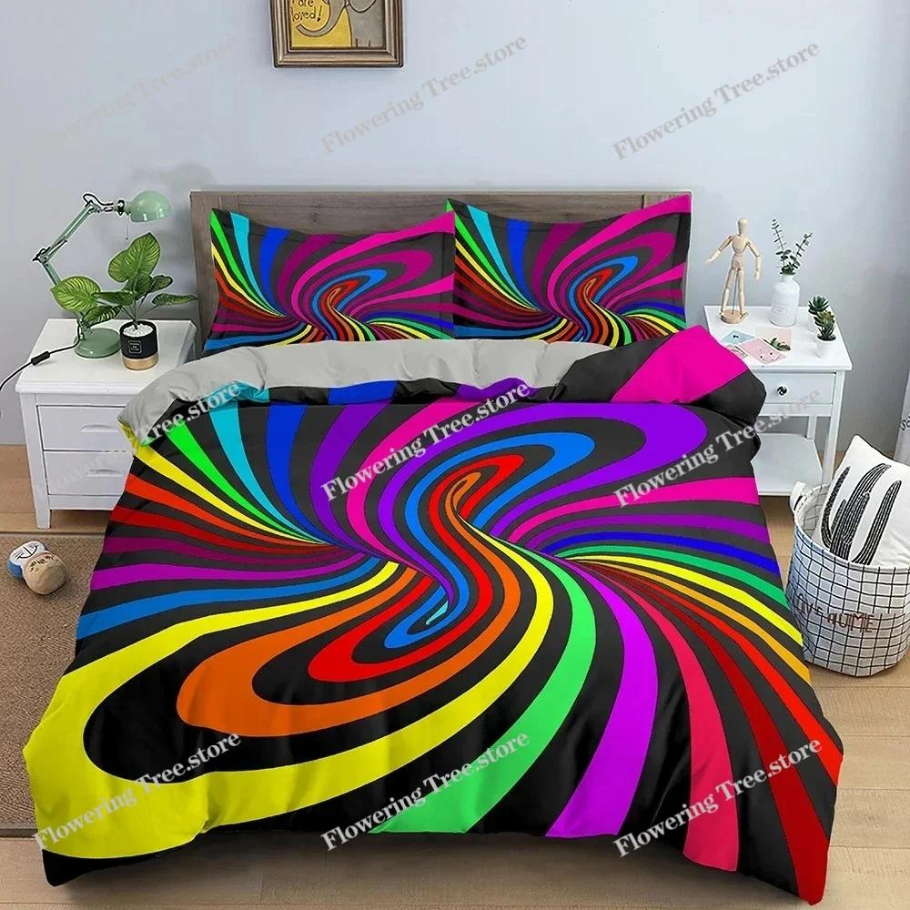 3D Print Duvet Cover Set Queen King Size Bedding Set Colorful Pattern QuiltComforter Cover Pillowcase Bedclothes Home Textiles
