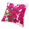 Bougainvillea Flower Square Pillowcase Polyester Linen Velvet Creative Zip Decorative Pillow Case Bed Cushion Cover