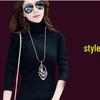 Rhombus Crystal Pendant Diamond Sweater Chain for Women - Korean Style Long Necklace, Autumn/Winter Light Luxury