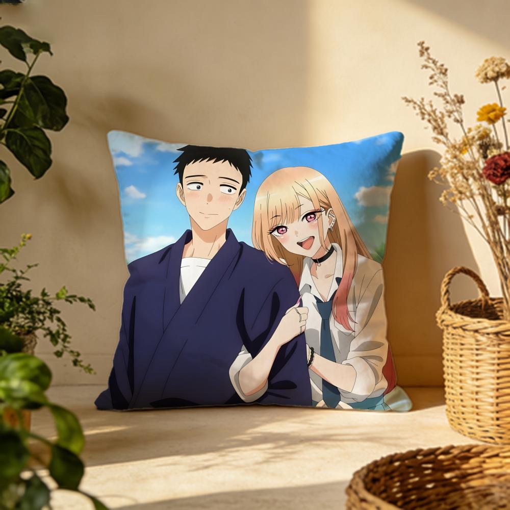 Popular MMy DressUp Darlingable Cushion Cover Versatile DoubleSided Pillow Case Fit for Sofa Bed Car  Daily Decor