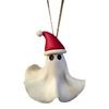 Christmas Hat Ghost Hanging Decoration Home Indoor Wall Window Xmas Tree Hanging Santa Claus Hat Cartoon Little Ghost Ornament Pendant