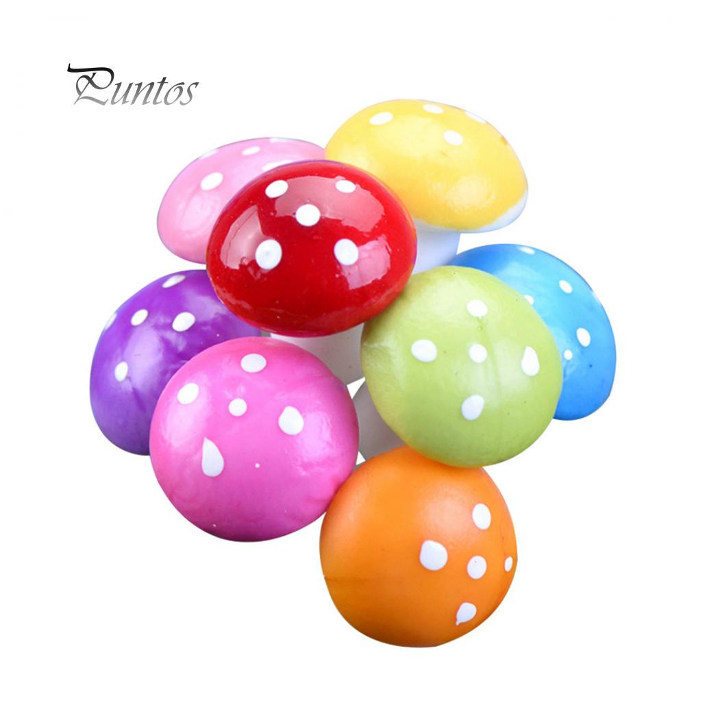 

Полезные гаджеты Многоцветный искусственный гриб Ландшафтные поделки Бонсай Сад Украсьте 8pcs разноцветный