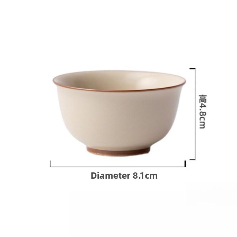 Yellow Glaze Ceramic Tea Cup, Traditional Chinese Kungfu Tea Set for Gongfu Tea, Pu‘er, Oolong - Handmade Zen Style Tea