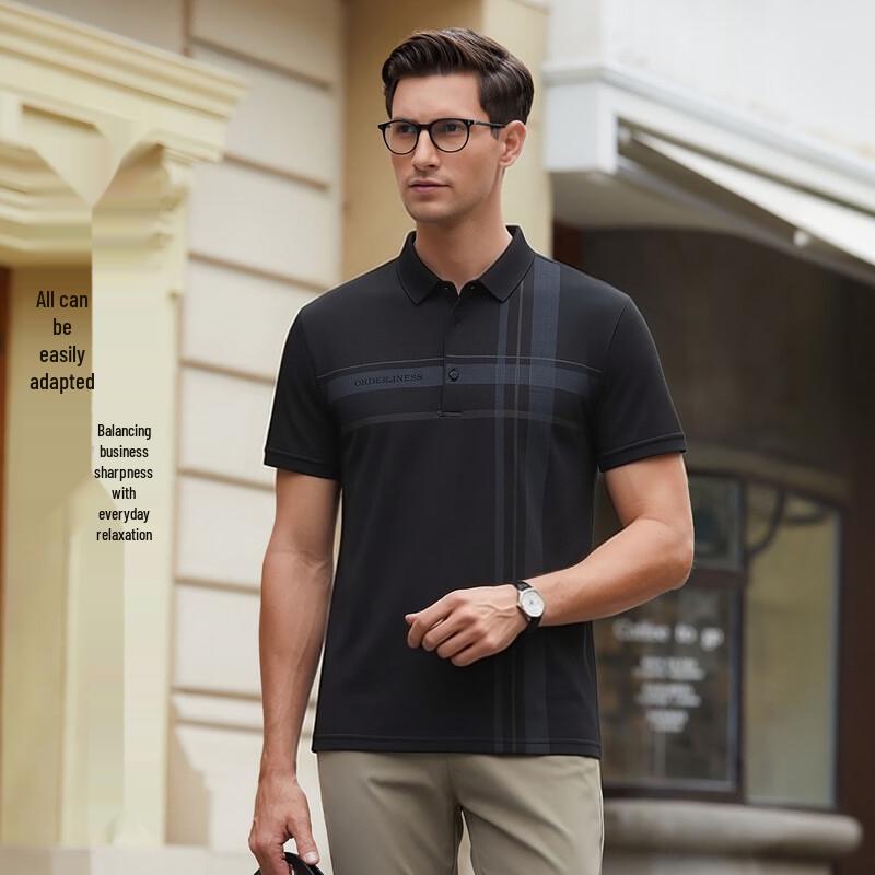 POLOMEISDO Men s Breathable Business Casual Polo Shirt L